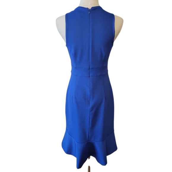 Ann Taylor Blue Sleeveless Flounce Dress Size 2 Petite - Picture 5 of 6